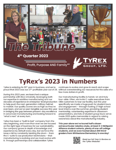 TyRex Tribune Q4 2023 Edition